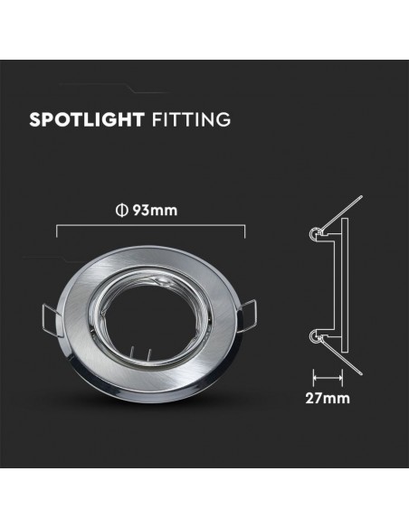 8939-Portafaretto LED da Incasso Rotondo GU Colore Nichel Satinato Box  Pezzi-3