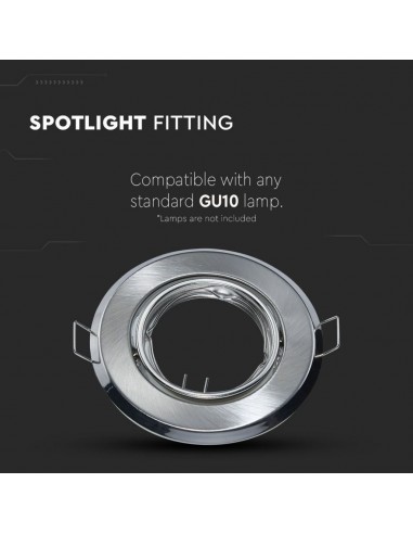 8939-Portafaretto LED da Incasso Rotondo GU Colore Nichel Satinato Box  Pezzi-5