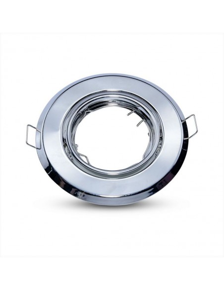 8940-Portafaretto LED da Incasso Rotondo GU Colore Cromato Box  Pezzi-1