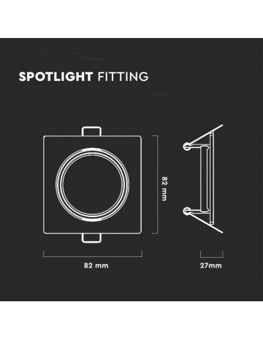 8941-Portafaretto LED da Incasso Quadrato GU Colore Bianco Box  Pezzi-3