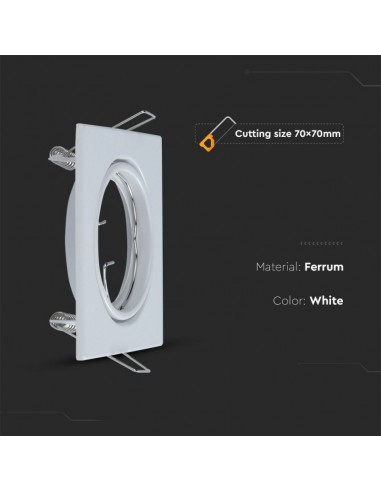 8941-Portafaretto LED da Incasso Quadrato GU Colore Bianco Box  Pezzi-7