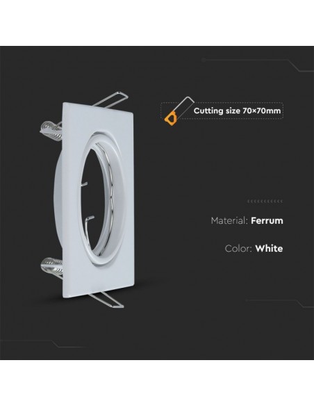8941-Portafaretto LED da Incasso Quadrato GU Colore Bianco Box  Pezzi-7