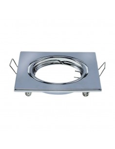 8943-Portafaretto LED da Incasso Quadrato GU Colore Cromato Box  Pezzi-1
