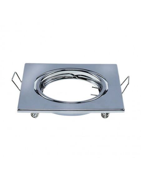 8943-Portafaretto LED da Incasso Quadrato GU Colore Cromato Box  Pezzi-1