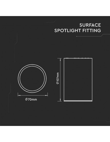 8944-Portafaretto LED Montaggio a Plafone Rotondo GU Corpo Bianco-3