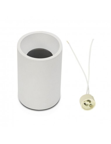 8944-Portafaretto LED Montaggio a Plafone Rotondo GU Corpo Bianco-7