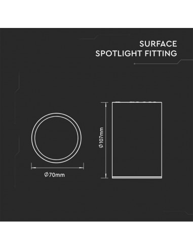 8945-Portafaretto LED Montaggio a Plafone Rotondo GU Corpo Nero-3