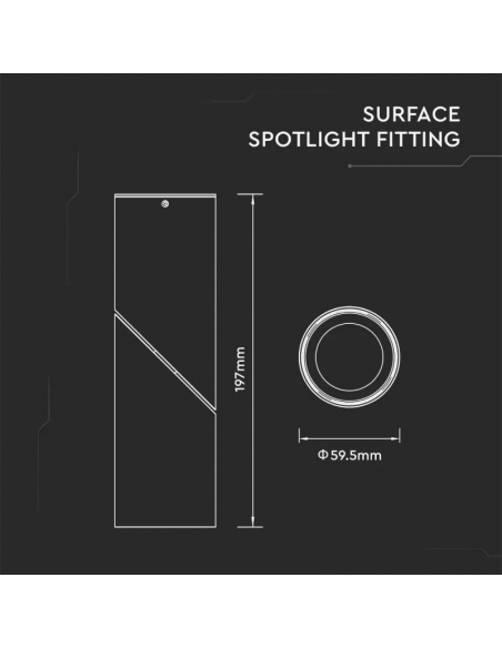 8946-Portafaretto LED Montaggio a Plafone GU Corpo Bianco-3