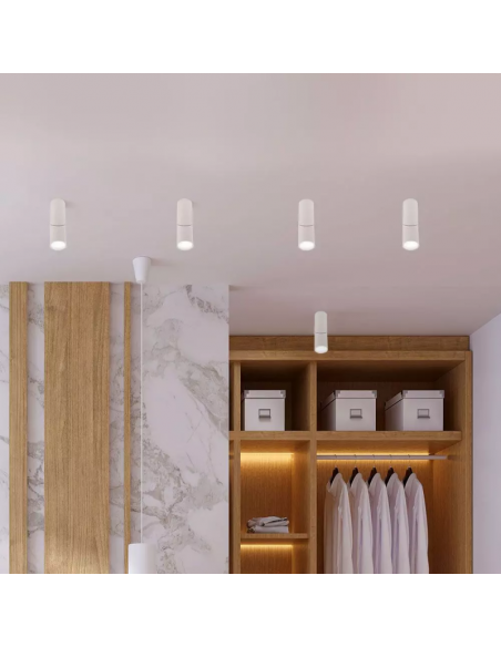 8946-Portafaretto LED Montaggio a Plafone GU Corpo Bianco-4