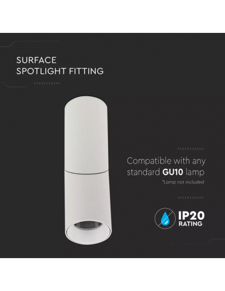 8946-Portafaretto LED Montaggio a Plafone GU Corpo Bianco-5