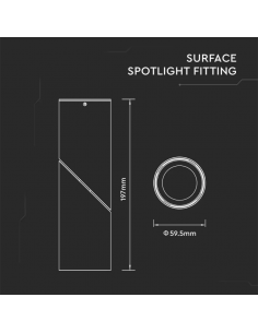 8947-Portafaretto LED Montaggio a Plafone GU Corpo Nero-1 2