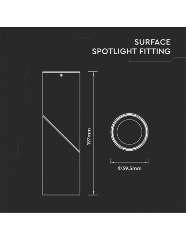 8947-Portafaretto LED Montaggio a Plafone GU Corpo Nero-2