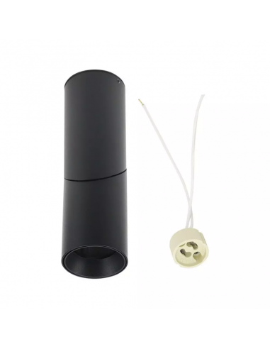 8947-Portafaretto LED Montaggio a Plafone GU Corpo Nero-6