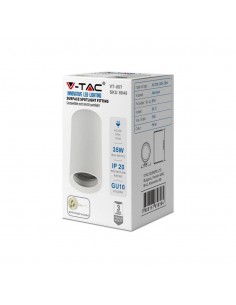 8948-Portafaretto LED Montaggio a Plafone Rotondo GU Corpo Bianco  H  mm -1 2