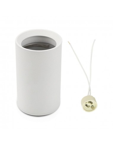 8948-Portafaretto LED Montaggio a Plafone Rotondo GU Corpo Bianco  H  mm -7