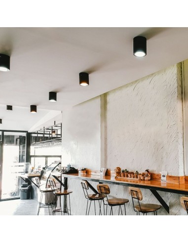 8949-Portafaretto LED Montaggio a Plafone Rotondo GU Corpo Nero Hmm-4