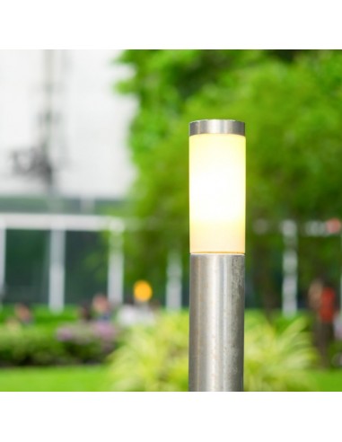 8962-Piantana LED da Giardino cm con Portalampada E max  in Acciaio Inossidabile IP-3