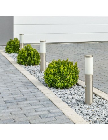 8964-Piantana LED da Giardino cm con Portalampada E e sensore di movimento max  in Acciaio Inossidabile IP-3