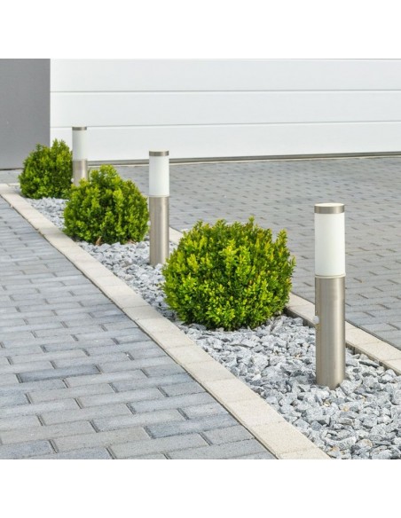 8964-Piantana LED da Giardino cm con Portalampada E e sensore di movimento max  in Acciaio Inossidabile IP-3