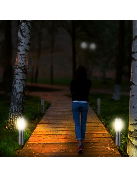 8964-Piantana LED da Giardino cm con Portalampada E e sensore di movimento max  in Acciaio Inossidabile IP-4