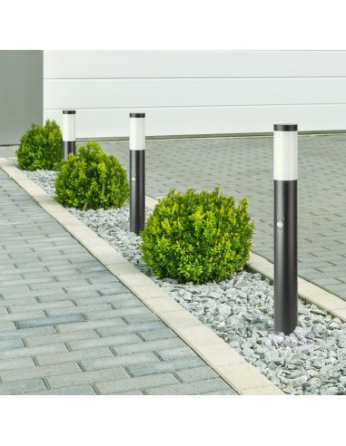 8966-Piantana LED da Giardino cm con Portalampada E e Sensore di movimento max  in Acciaio Inossidabile IP Colore Grigio-4