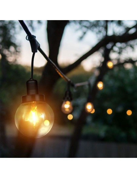 8971-Catenaria m per  lampadine LED E Con Diffusori trasparenti  Colore nero-3