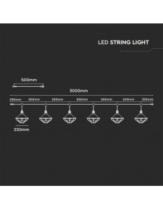 8975-Catenaria m per  lampadine LED E Con Diffusori trasparenti  Colore grigio e rame-1 2