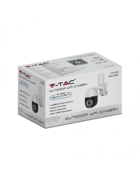 8989-Camera di Videosorveglianza da esterno WIFI con  luci a LED MP -2