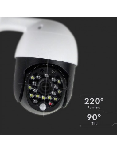 8989-Camera di Videosorveglianza da esterno WIFI con  luci a LED MP -4