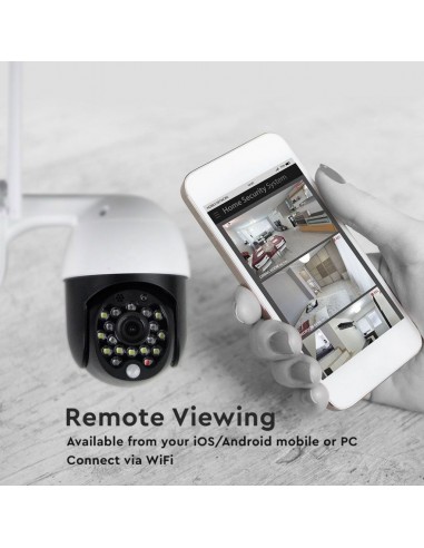 8989-Camera di Videosorveglianza da esterno WIFI con  luci a LED MP -6