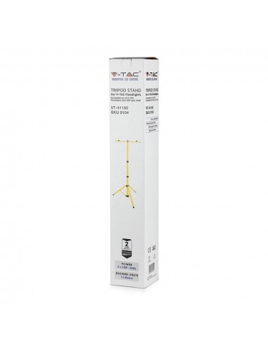 9104-Supporto Treppiede in Alluminio per Fari LED Colore Giallo-2