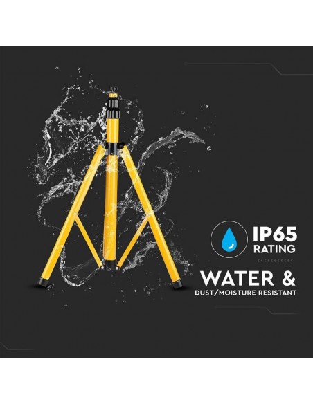 9104-Supporto Treppiede in Alluminio per Fari LED Colore Giallo-5