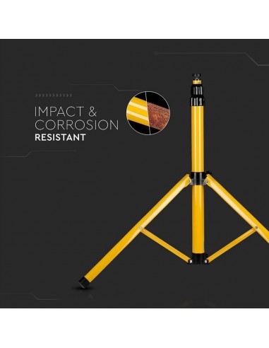 9104-Supporto Treppiede in Alluminio per Fari LED Colore Giallo-7