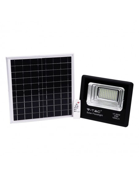 94010-Faro LED con Telecomando e Pannello Solare -1