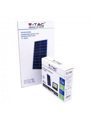 94026-Faro LED con Telecomando e Pannello Solare -2