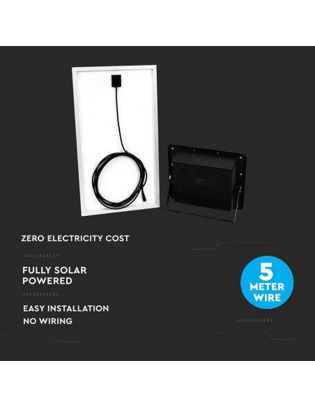 94026-Faro LED con Telecomando e Pannello Solare -6