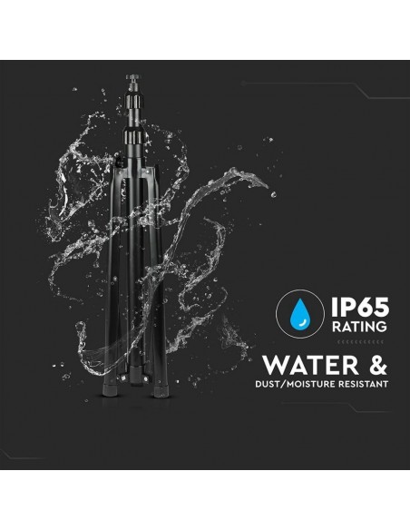 9546-Supporto Treppiede in Alluminio per Fari LED Colore Nero-4