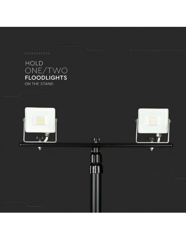 9546-Supporto Treppiede in Alluminio per Fari LED Colore Nero-7