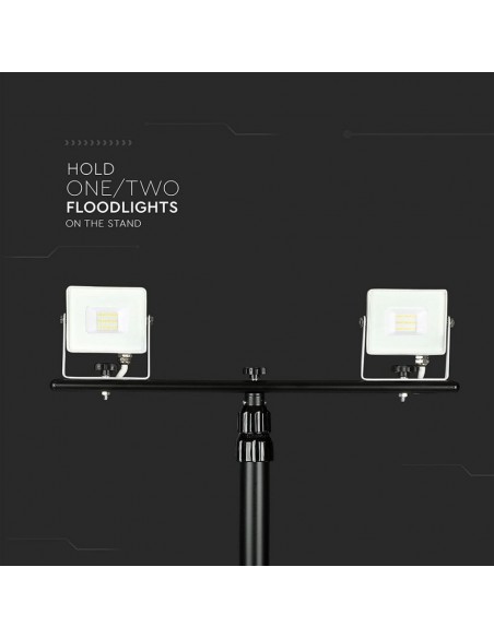 9546-Supporto Treppiede in Alluminio per Fari LED Colore Nero-7