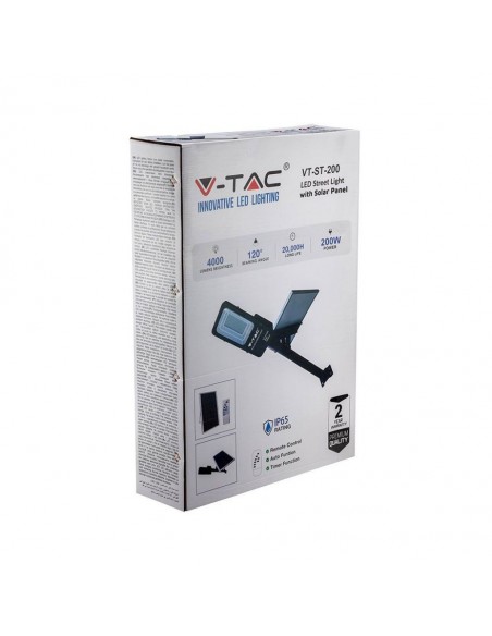 95509-Armatura Stradale LED SMD  con Pannello Solare e Telecomando-2