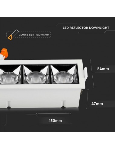 973-Faretto LED Chip Samsung da Incasso  x UGR   CRI-3