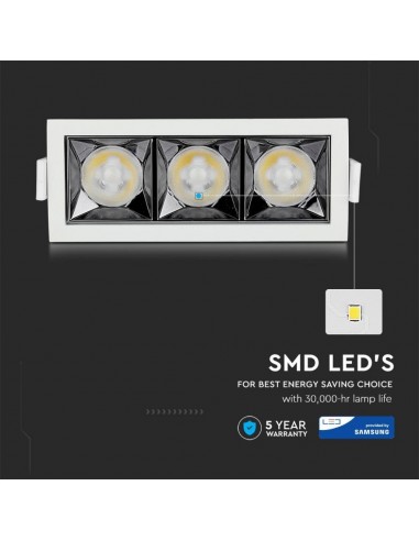 973-Faretto LED Chip Samsung da Incasso  x UGR   CRI-6