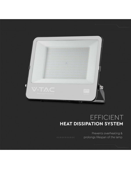 Faro LED 200W 185LM/W Nero 4000K IP65