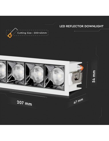 994-Faretto LED Chip Samsung da Incasso  x UGR   CRI-3