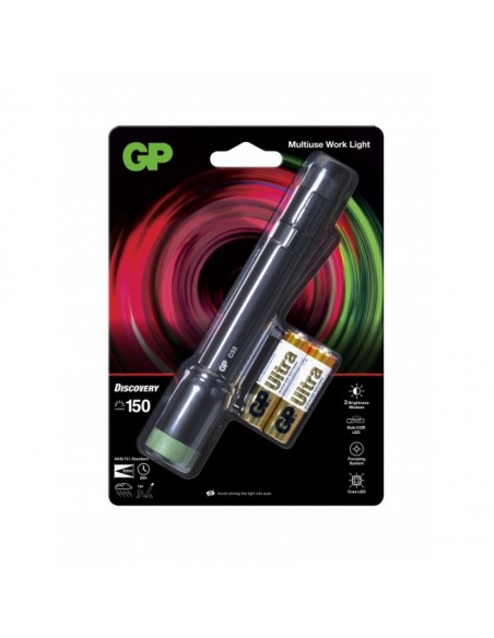 GP450054-GP Battery Torcia LED C LM con  Batterie Stilo AA  Luce Supplementare Laterale-1