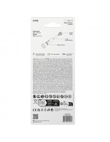 GP450066-GP Battery Torcia LED C LM Fascio Luminoso Regolabile con  Batteria Mini Stilo AA-2