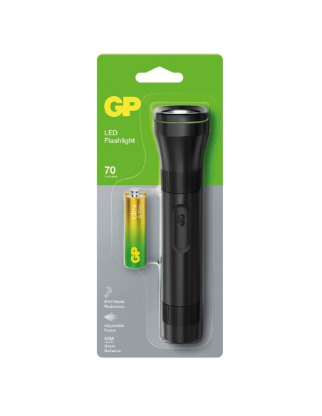 GP450067-GP Battery Torcia LED C LM Fascio Luminoso Regolabile con  Batteria Mini Stilo AA-1