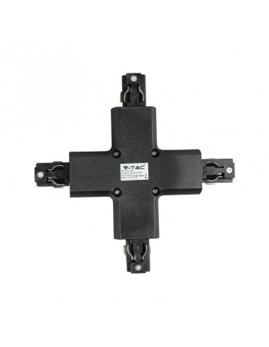 3526-Raccordo a X per Binario Trifase Colore Nero-1