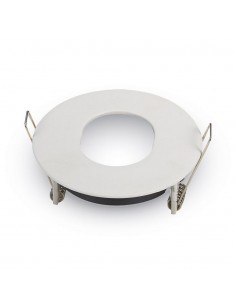 3612-Portafaretto LED da Incasso Rotondo GU e GU MR Colore Bianco Orientabile-1