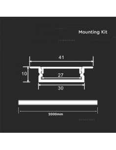 23177-filo Lineare da Incasso per Strip LED fino a mm-1 2
